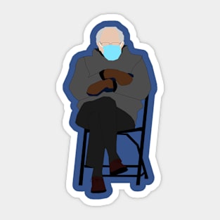 Sitting Bernie Sanders minimalist Sticker